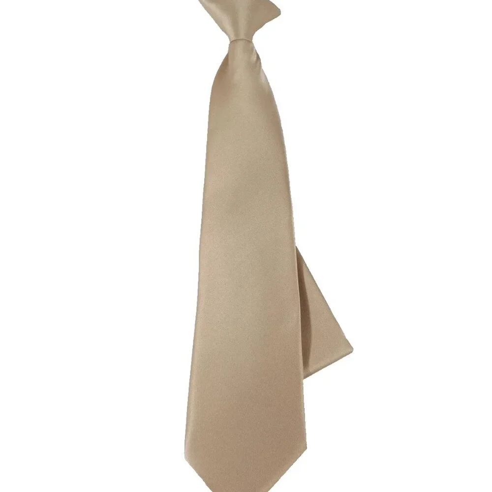 St. Patrick Boy's Clip-on Tie Hanky Set Light Pink Solid 100% Polyester 12